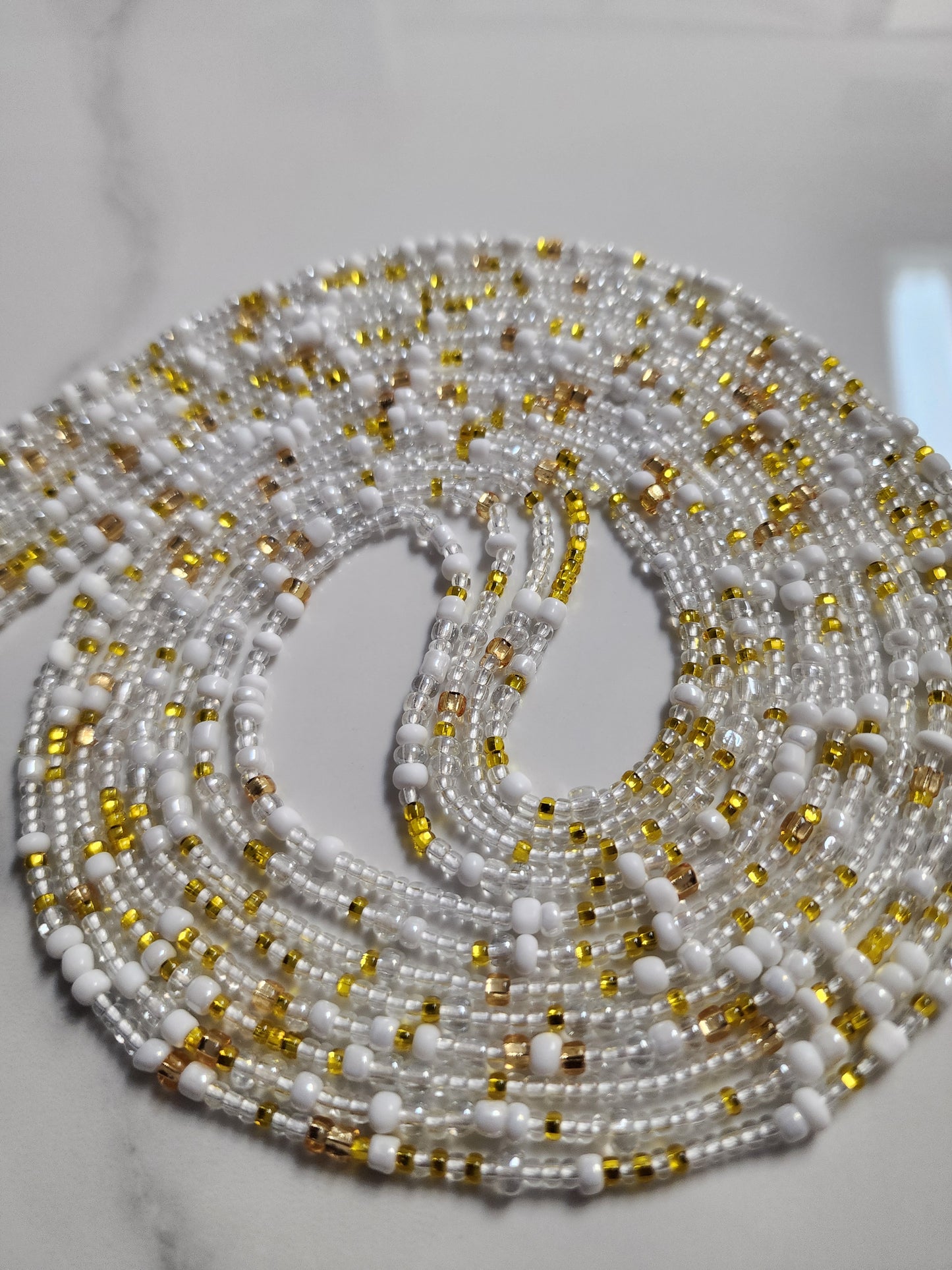 White and citrine beads