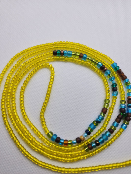 Yellow with blue mix